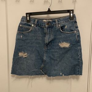 Denim mini skirt